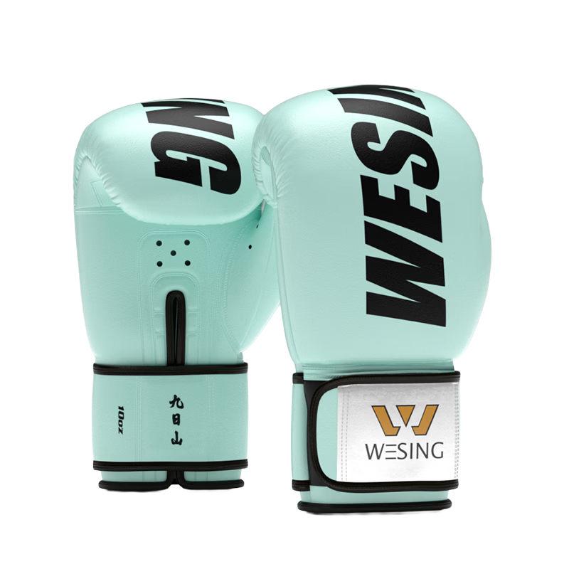Jiurishan Boxing Gloves, Adult Men And Women Sanda Fighting Gloves, Punching Bag Fitness Training Equipment, Mint Green 10oz