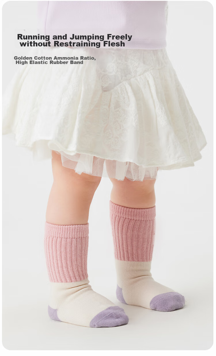 BALABALA Baby Mid-Calf Socks Cotton Autumn Season Boys Girls Newborn Infant Socks Non-Binding Three Pairs Pack 208924172213 5