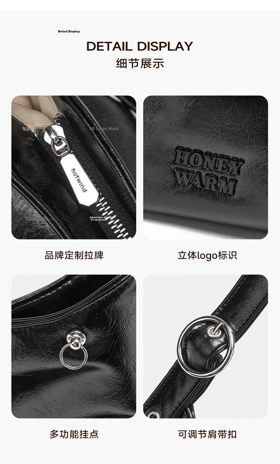 Hotwind Women's Shoulder Bag Underarm Bag Tote Crossbody Handbag Commuter Large Capacity Qixi Valentine's Day Gift 11