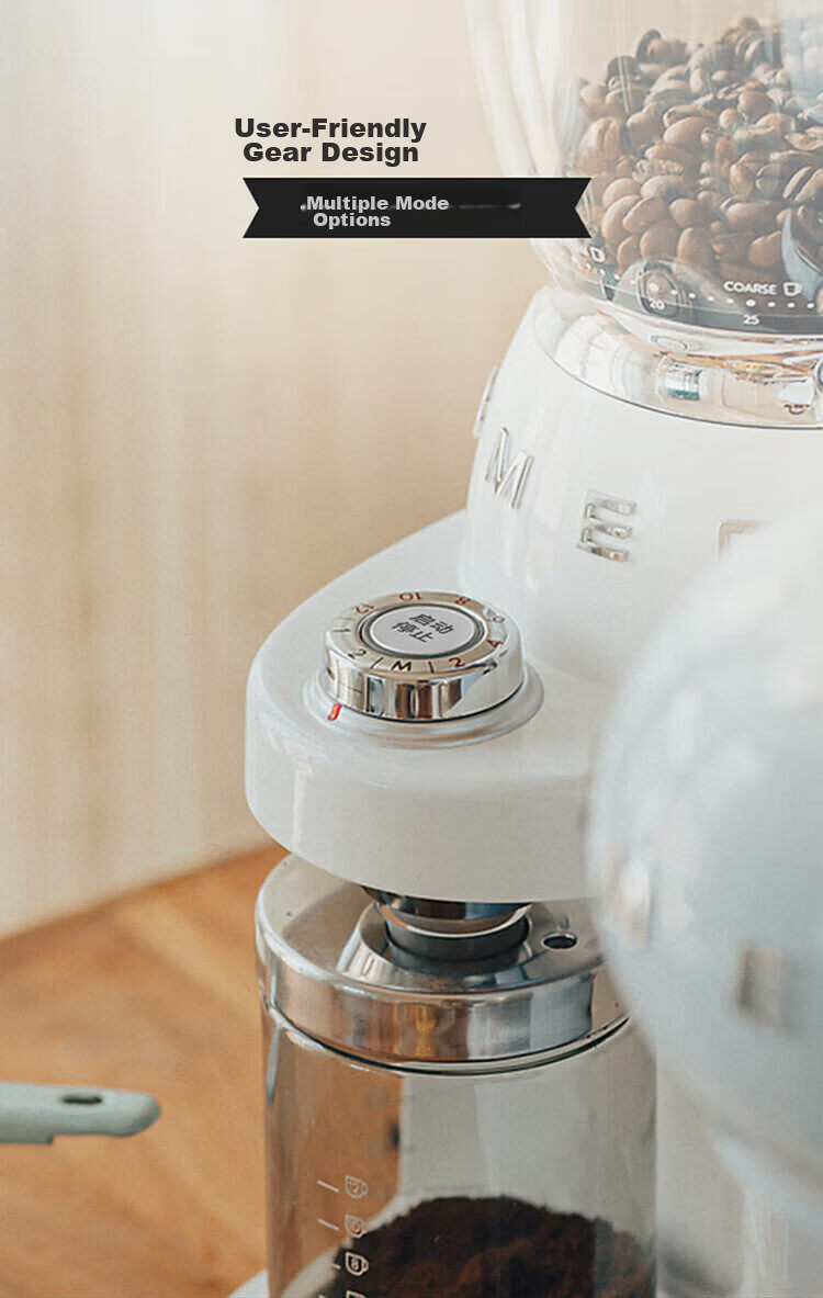 SMEG CGF11 Coffee Grinder 30-Level Adjustable Large Capacity Food-Grade Bean Hopper Gift for Men and Women Official JD Flagship Store Authentic 8