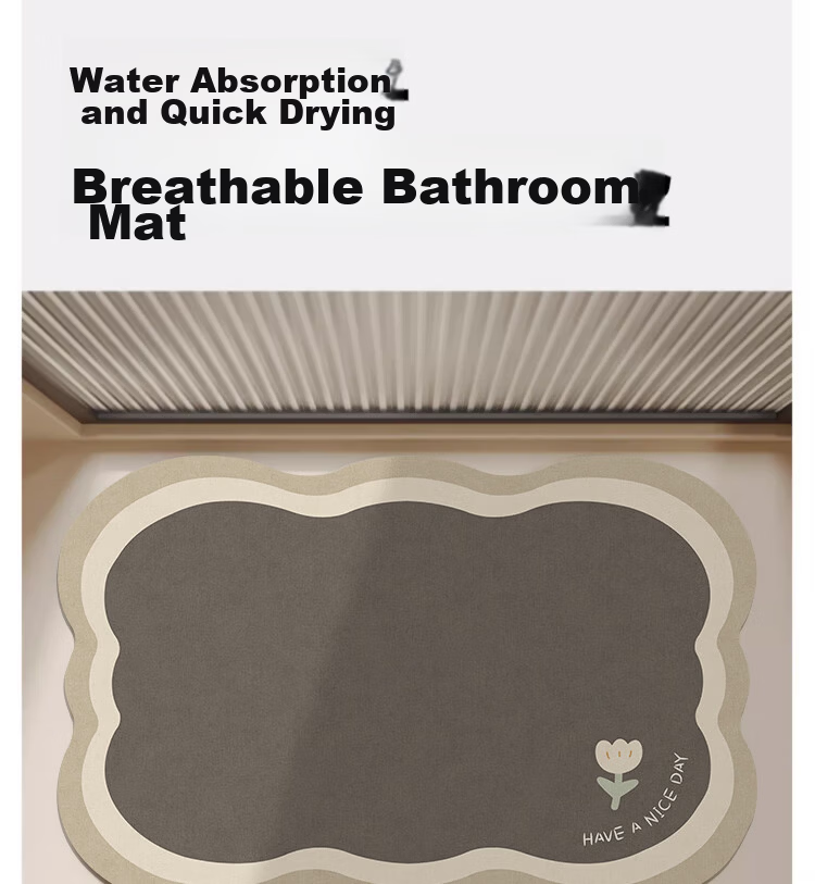 Bodisi Bathroom Floor Mat Absorbent Non-Slip Entrance Kitchen Toilet Home Rug 70*45CM 9