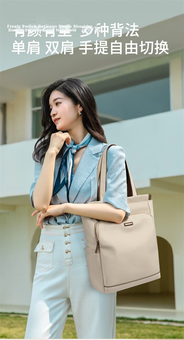 GOLF Women's Backpack 16-inch Laptop Bag Handheld Shoulder Tote Large Capacity Student Travel School Bag 4