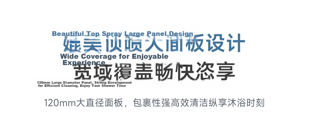 ARROW Multifunction Large Panel Handheld Shower Head High Pressure Single Head AE58140MCP 15