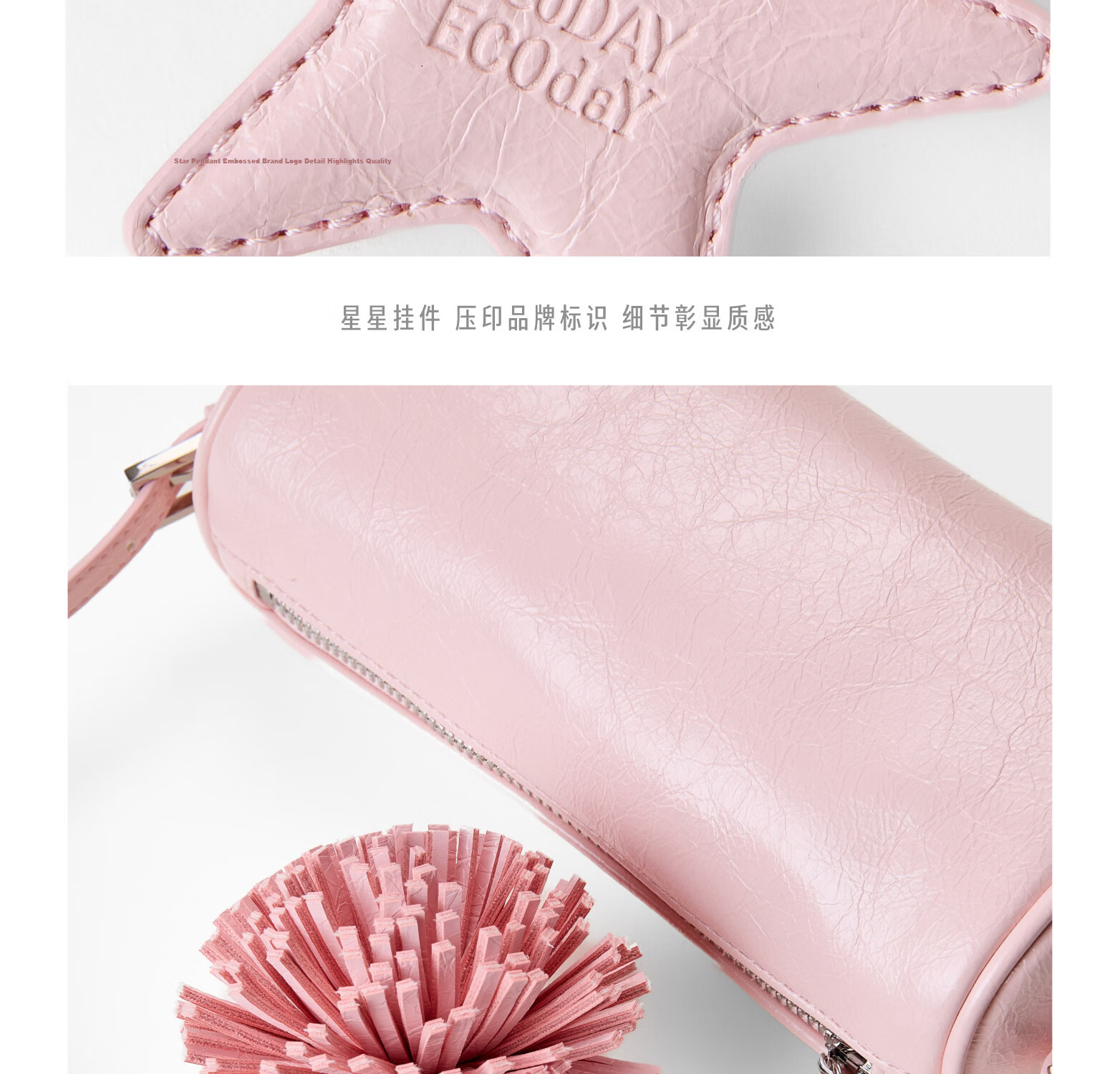 ECODAY Women's Original Design Pen Holder Bag Shoulder Bag Tassel Crossbody Small Bag Birthday Gift for Girlfriend 8