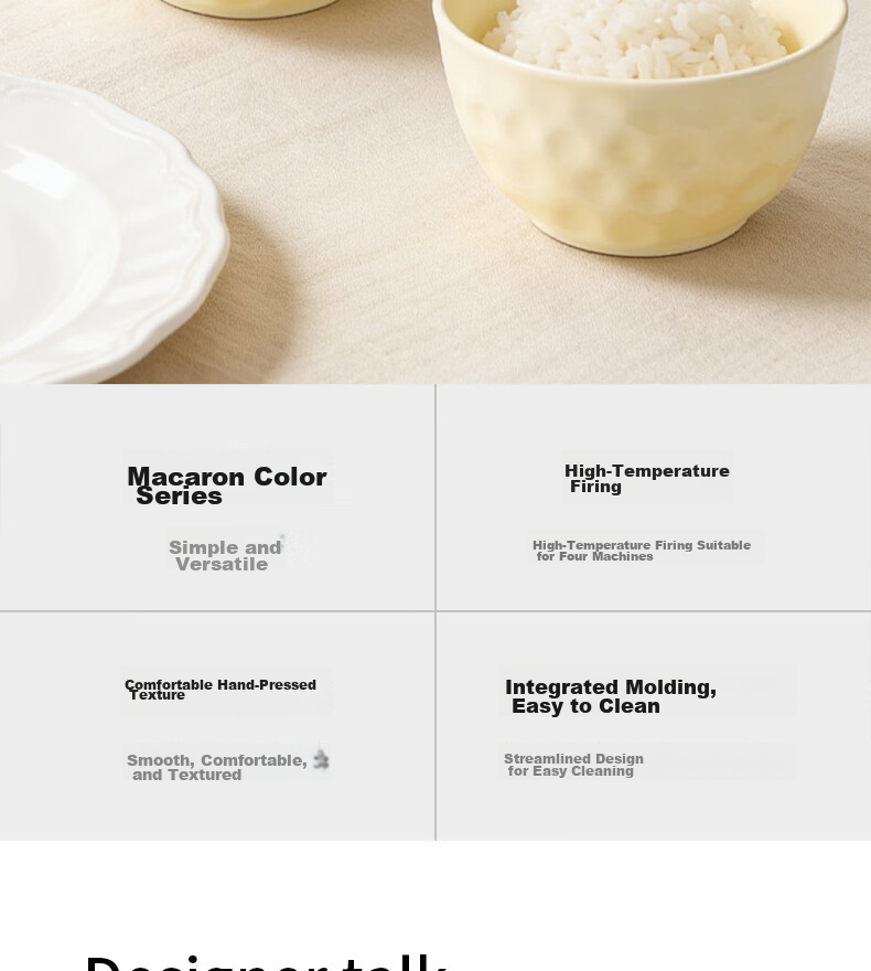 Huaqingge Cream Style Ceramic Round Plate Home Use High Aesthetic 2026 New 8-Inch Plate Set of 2 Underglaze Color Tableware 2