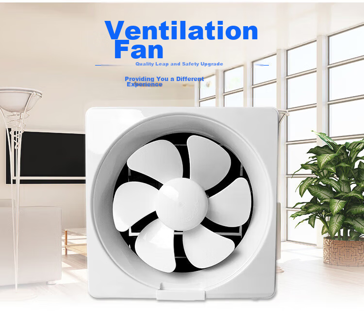 Haysdick Exhaust Fan Square Curved Surface Ventilation Fan (White 6 Inch) APB-15 HKW-323 Plastic Louvered Ventilation Fan 1