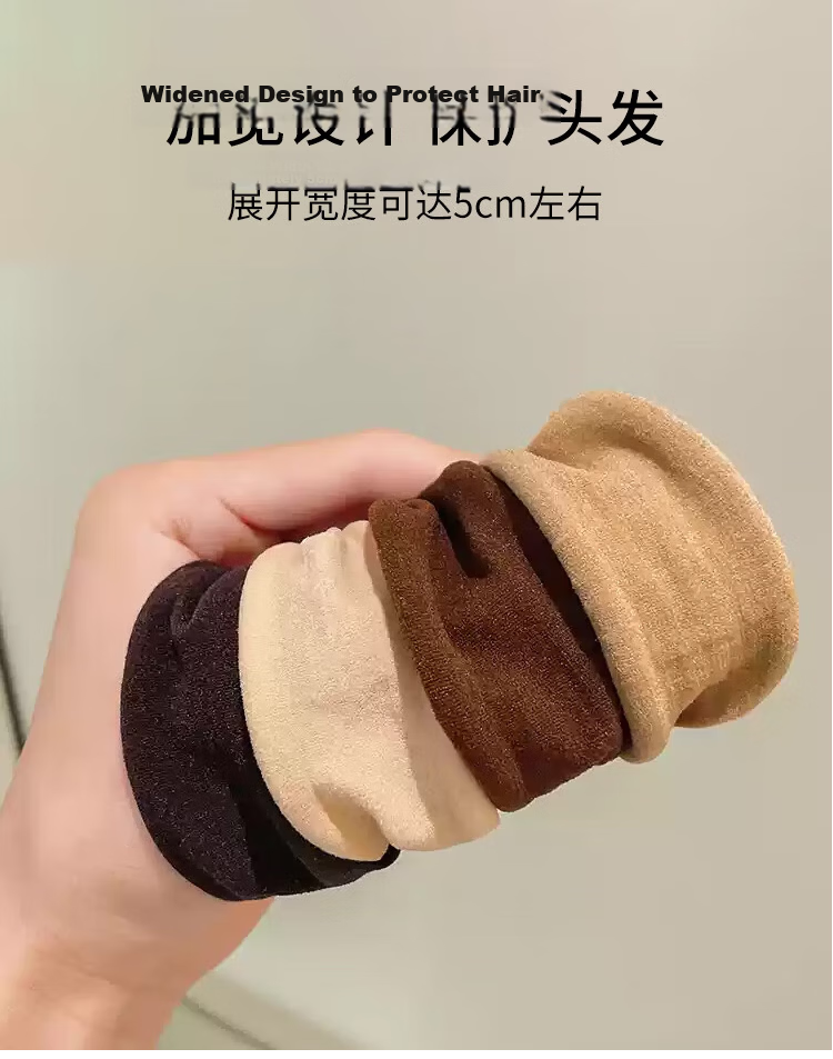 Yefili 10-Pack High Ponytail Hair Ties Wide Seamless Elastic Hair Bands for Women Students High Elastic Hair Accessories 14