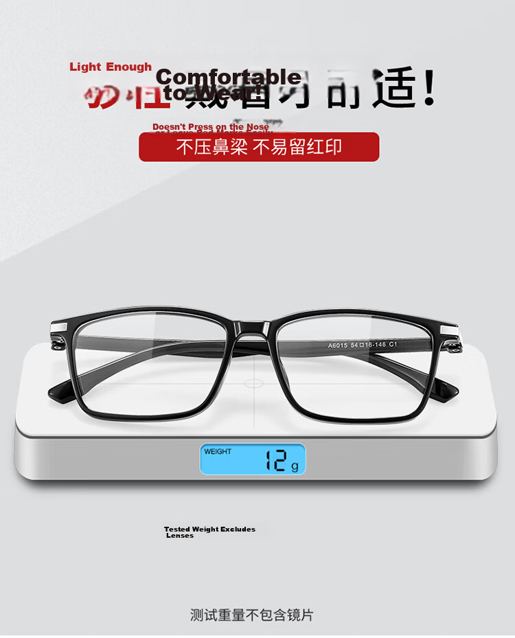 FENCHI Crystal Glasses Men’s Presbyopia High-Definition Anti-Fatigue Scratch-Resistant Durable Official Genuine Flagship Premium Gift 14