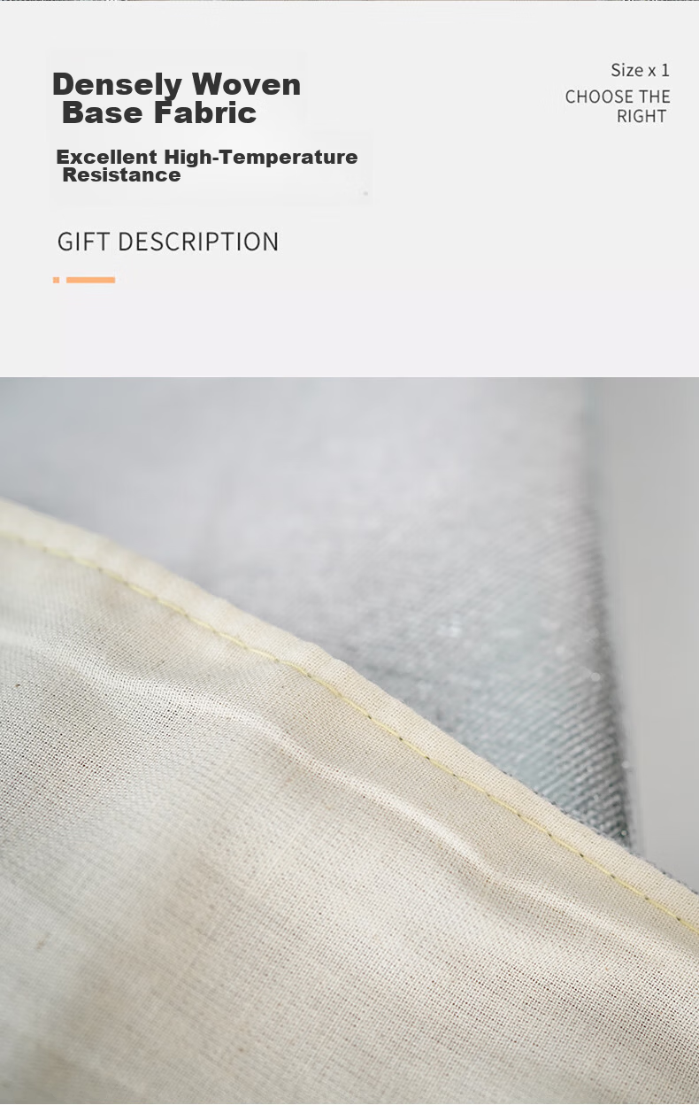 Mandle Heat-Resistant Apron Aluminum Foil High-Temperature Resistant Apron 1000℃ Anti-Scald Heat Protection Aluminum Steel Plant Smelting Protective Clothing Maternity Heat-Resistant Apron Silver 6