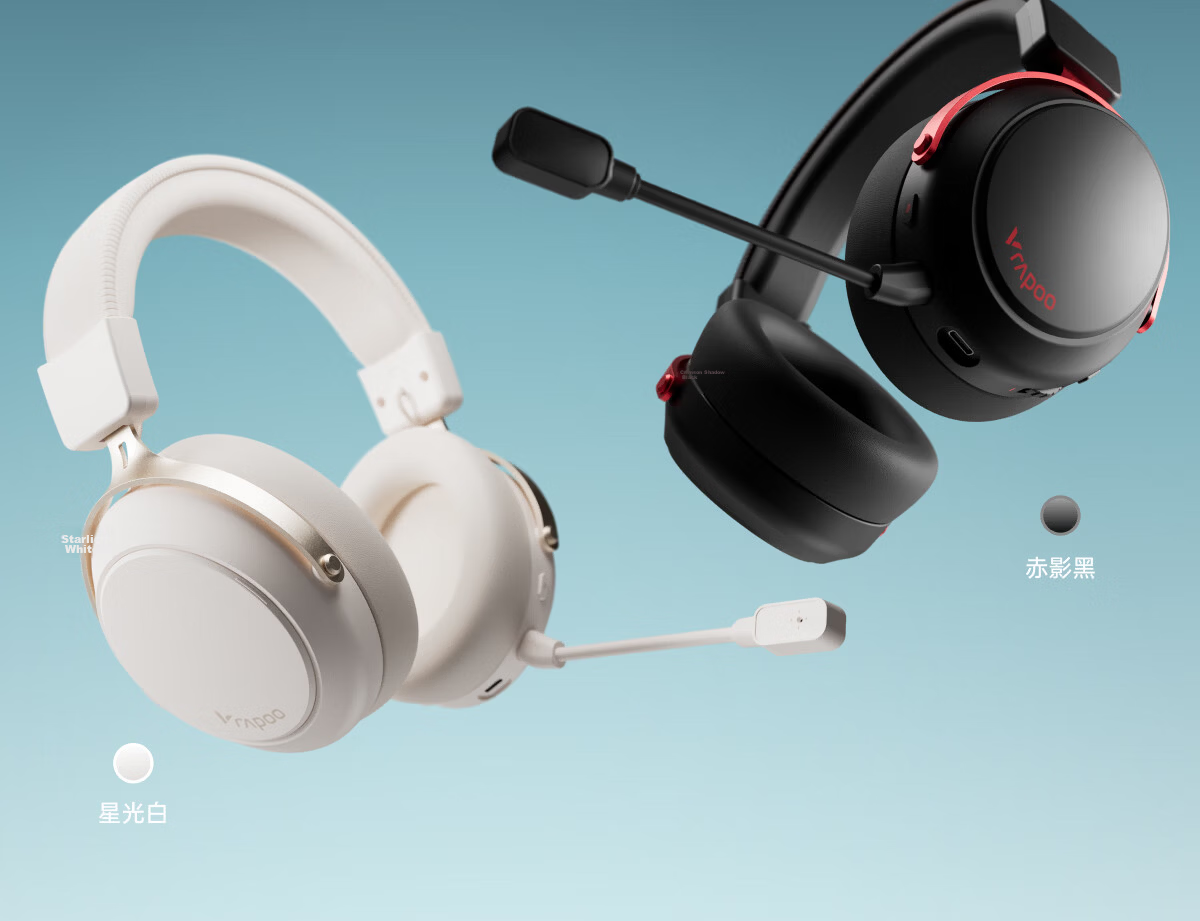 Rapoo VE3 Wireless Four-Mode Gaming Headset Over-Ear Delta Operation FPS Valorant Esports Chicken Dinner Positional Audio Multi-Device Compatible Mint Green 17