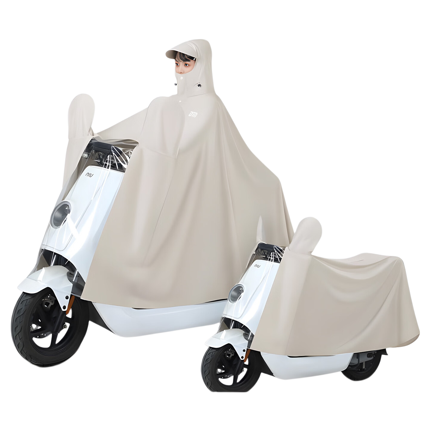 Beimei Women's Raincoat, Electric Scooter Specific, Long Full-Body Rain Cover, Heavy-Duty Thickened Oversized Rain Poncho