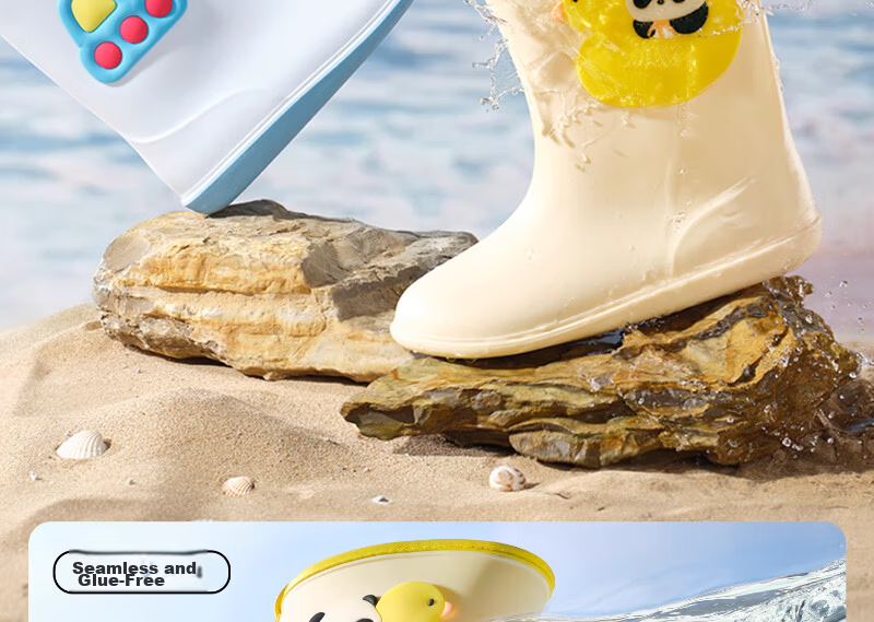Scoornest Kids Waterproof Rain Boots Non-Slip Toddler Boys Girls Water Shoes 2025 New Model 5