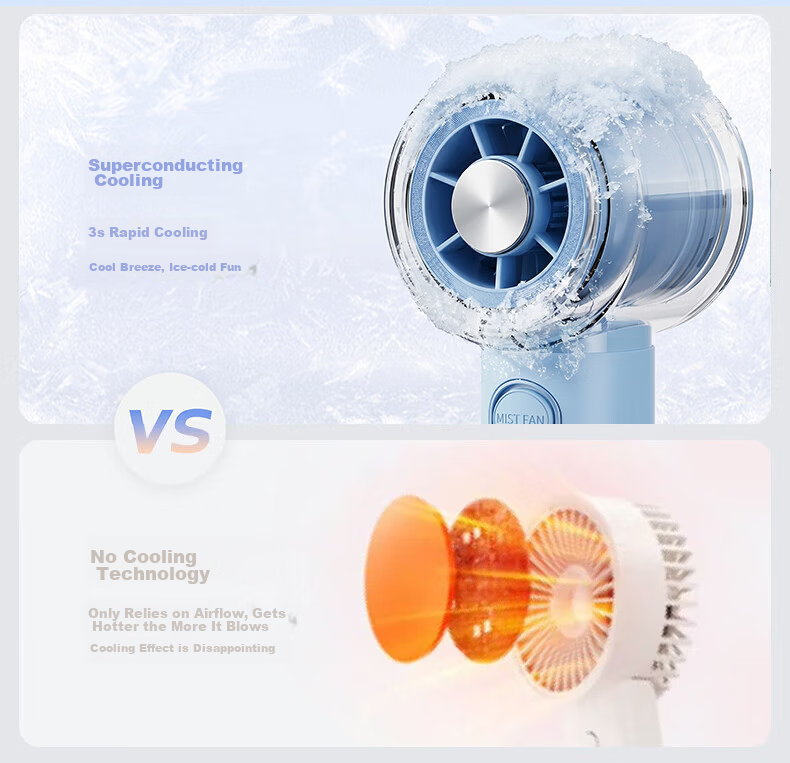Youyang Mini Portable Handheld High-Speed Energy-Saving Turbo Rechargeable Outdoor Fan 10