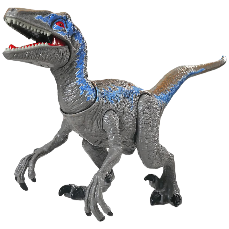 Bameika Large Intelligent Sound-Making Dinosaur Model Toy, Realistic Jurassic Animals, Velociraptor And Stegosaurus