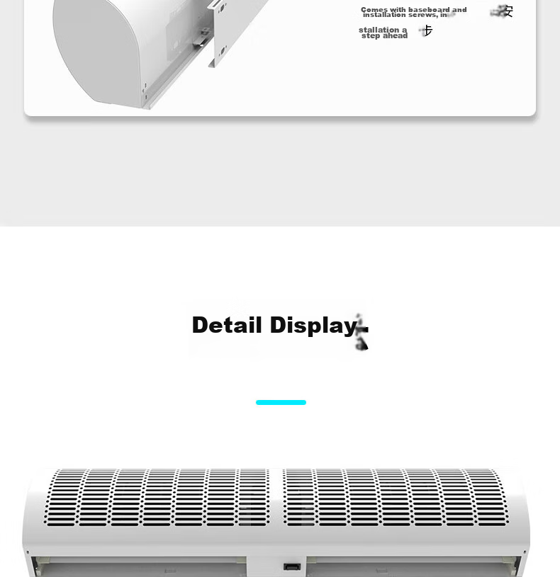 HUANGXI Elevator Air Curtain Commercial Air Door Human Sensor Elevator Fan 0.9m 26