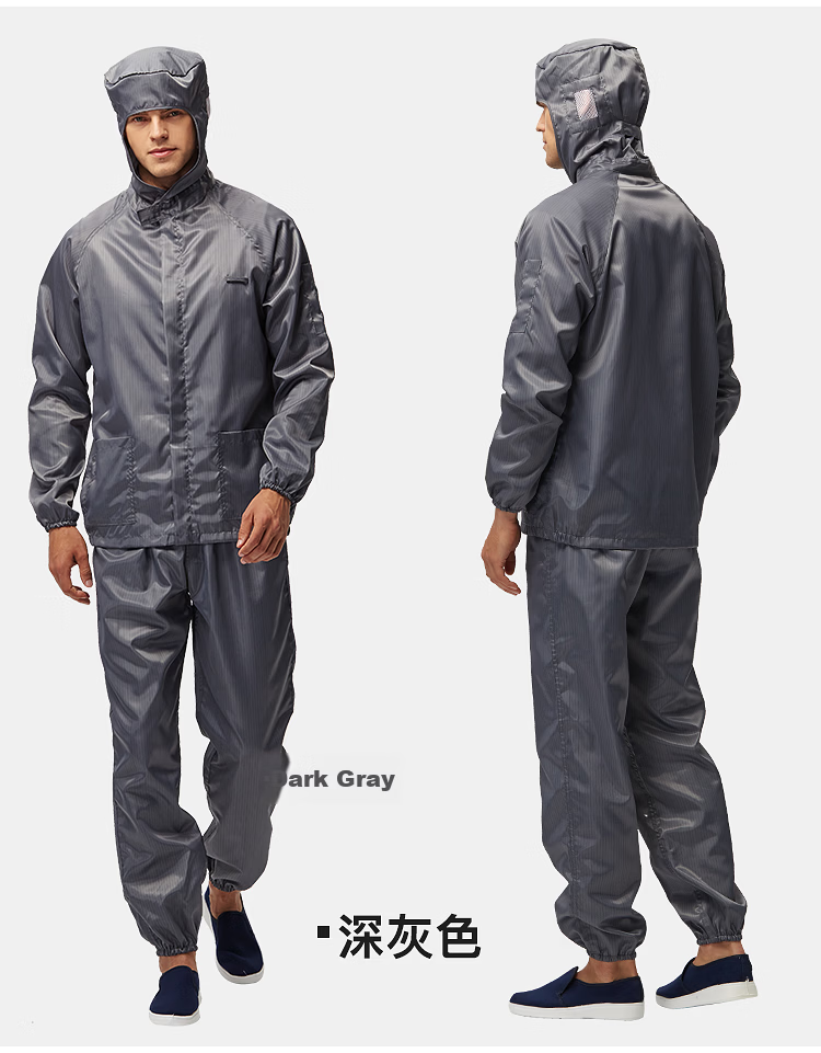 HANYANGCLEAN Anti-Static Hooded Dust-Free Suit Split-Type Dustproof Cleanroom Garment Electronic Workshop Workwear Paint Protection Suit Customizable Blue 3XL 12