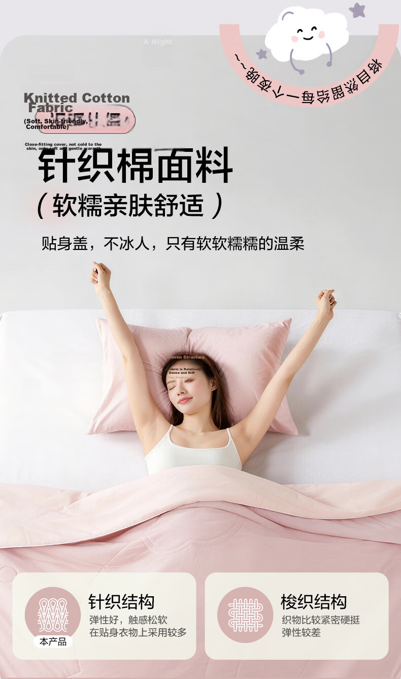 Boyang Home Textile Class A Washable Knitted Cotton Summer Quilt 100% Xinjiang Cotton Air Conditioning Quilt Approx. 3 Jin 200*230cm 9