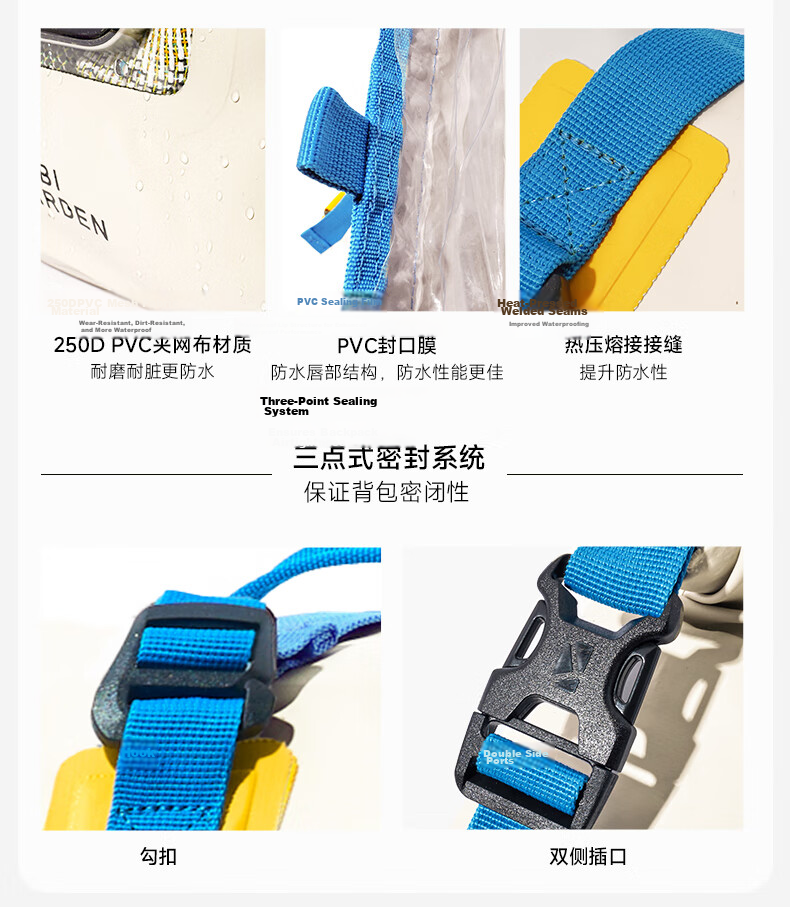 MOBIGARDEN Surf Waterproof Outdoor Camping Dry Bag Backpack Travel Hiking Storage Bag NX25691001 Sky Blue 3