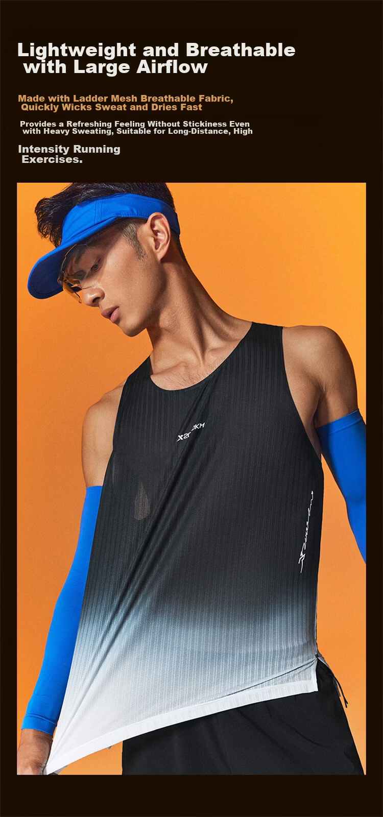 XTEP 2000KM PRO Men's Quick-Dry Vest Sports Sweat-Absorbing Breathable Running Outdoor Training 5