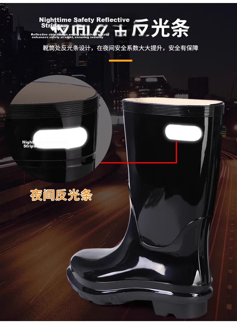 Warrior Men's Waterproof Rain Shoes Women's Rain Boots Adult Rubber Overshoes Waterproof Water Shoes Kitchen Shoes HLO28 Mid-Calf Size 45 1