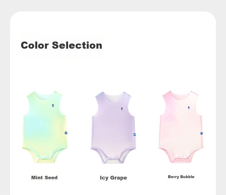 Babycare Natural Cooling Adjustable Triangle Romper Baby Bodysuit Moisture-Wicking Quick-Dry Jumpsuit Ice Grape 80 18