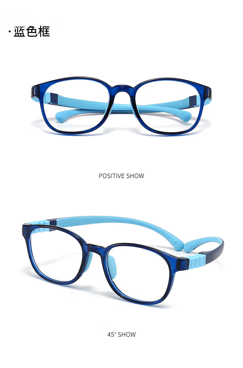 Liangshihui Blue Light Blocking Glasses for Kids Anti-Radiation Anti-Fatigue Myopia Prevention Online Class Protective Eyewear Pink Frame Purple Temples 12