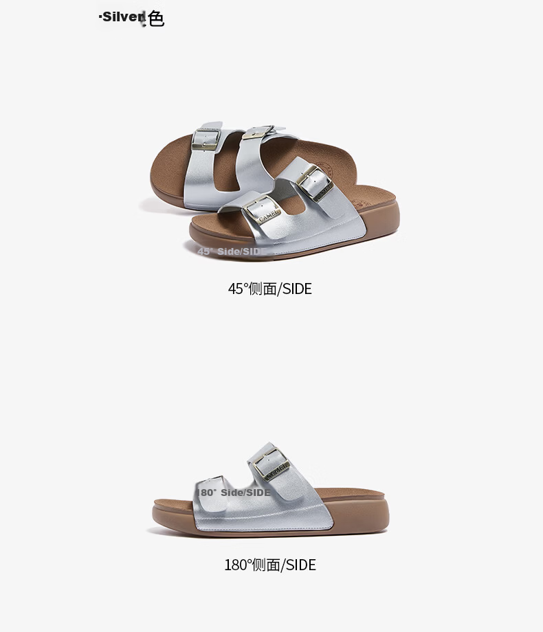 CAMEL Birkenstock Style Women's Casual Versatile Outdoor Slide Sandals L26M504022 Blue (Suede) Size 36 15