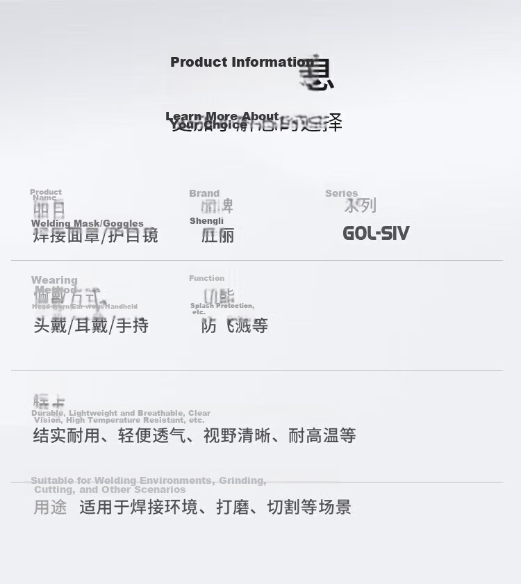 Shengli Welding Protective Mask Welder Special Protective Helmet Solar Lithium Battery Powered True Color Lens VH107 15