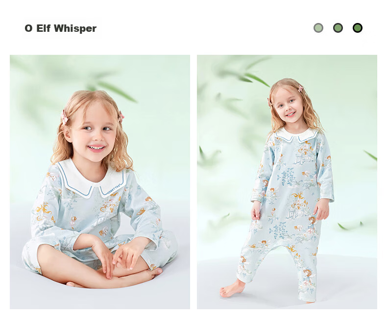 Betis Children's Pajamas Spring and Autumn Stylish New Boys Girls One-piece Baby Pure Cotton Homewear Set 34