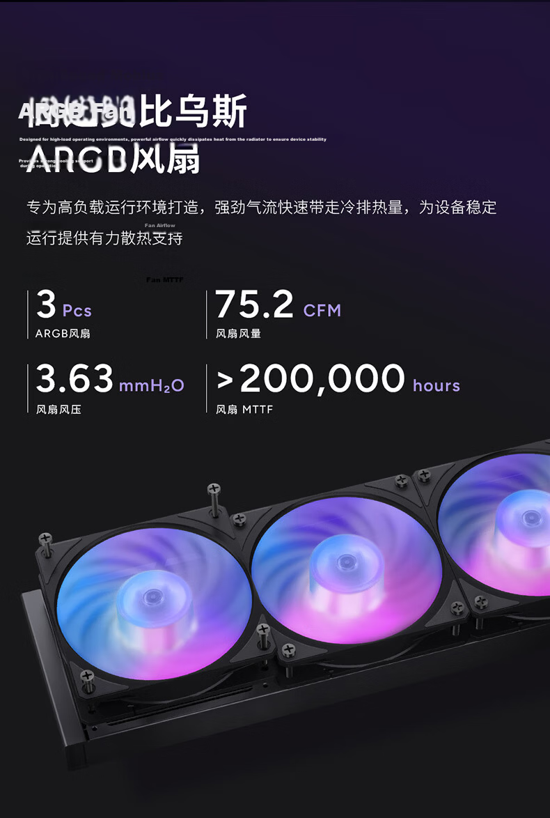 CoolerMaster MasterLiquid B360 Pro Refresh Edition ARGB CPU Liquid Cooler with New B6T Pump, Fully Illuminated Water Block, Daisy-Chain Fans, 2-in-1 Mounting Bracket 7