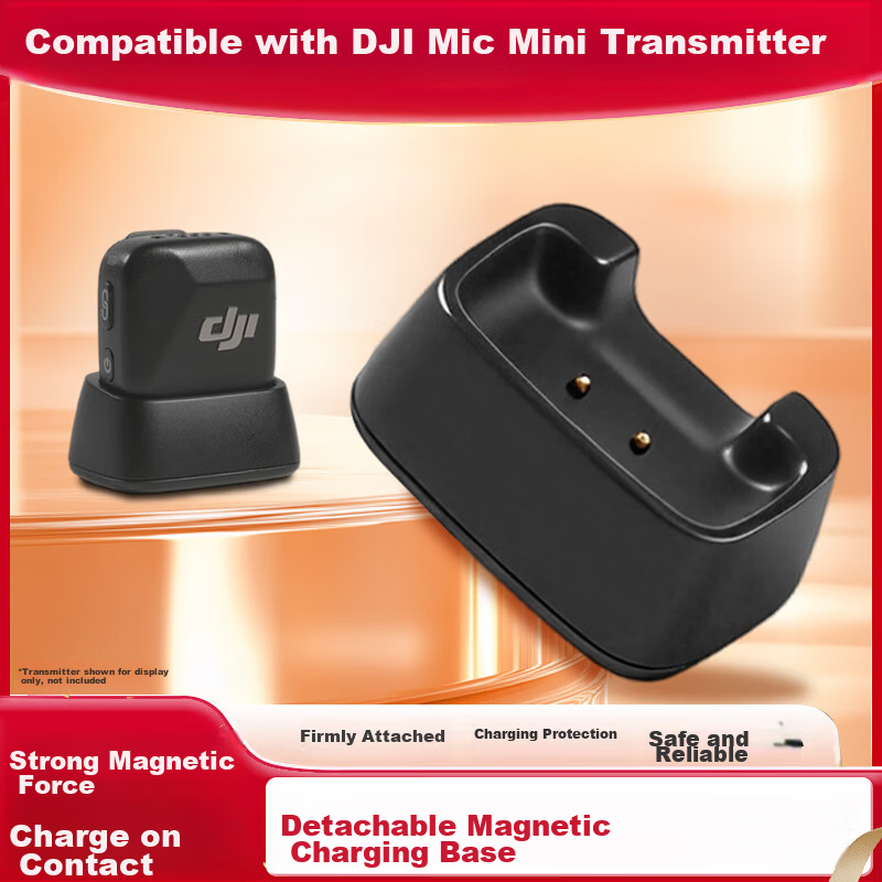 Trendsetter Charging Dock Charger Case for DJI Mic Mini Transmitter Mini Lavalier Microphone Accessory
