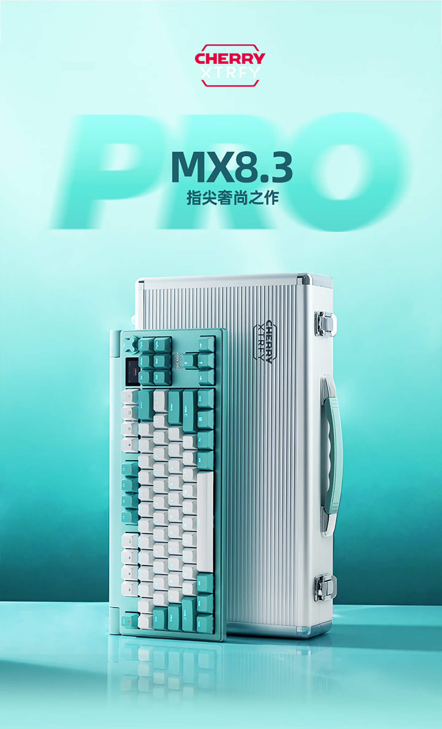 CHERRY MX8.3 PRO Orange Black Wireless Mechanical Keyboard Customizable Hot-Swappable RGB Bluetooth Tri-Mode Aluminum PUBG Valorant Delta Gaming 1