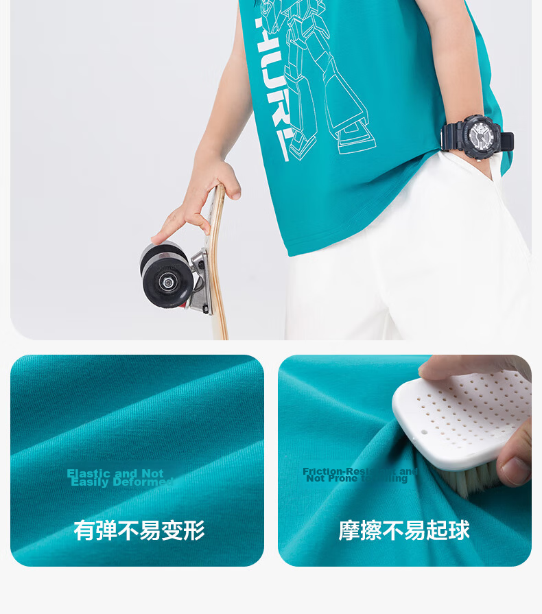 Zuo Xi Boys' Cooling Sleeveless Vest T-Shirt 2026 New Summer Kids' Top White 140 10