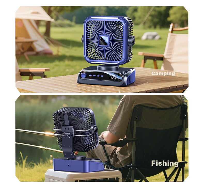 Inku AI Tracking Outdoor Cooling Fan Camping Rechargeable Fan Long Battery Life Large Capacity Portable USB Fishing Tent Warehouse Factory Cooling Device 28