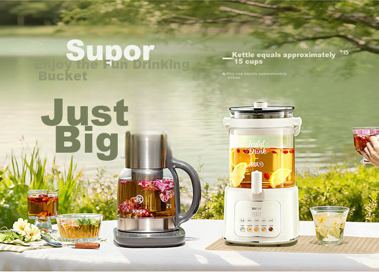 SUPOR 3L Health Kettle Large Capacity Faucet Water Boiler Flower Tea Pot with Titanium 0 Coating Constant Temperature Kettle Milk Warmer No-Pour Electric Tea Kettle Home Use SW-30YQ31 3