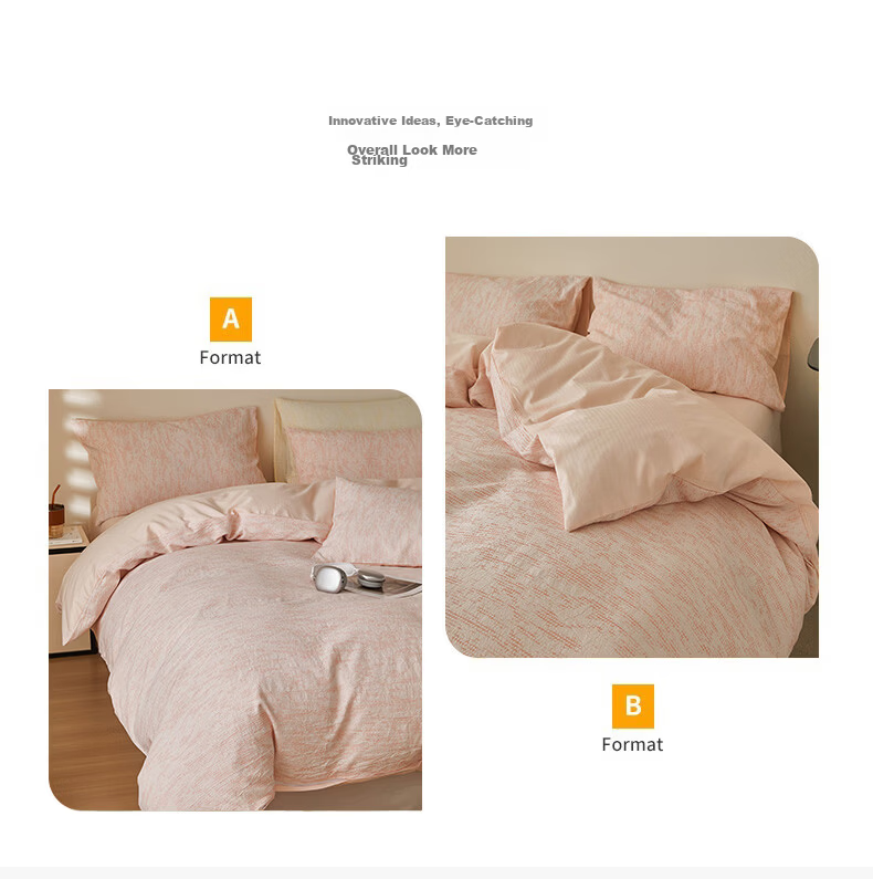 MUJI 100% Cotton Bedding Set 4-Piece Bed Sheet Duvet Cover Set 220x240cm for 1.8/2.0m Bed 7