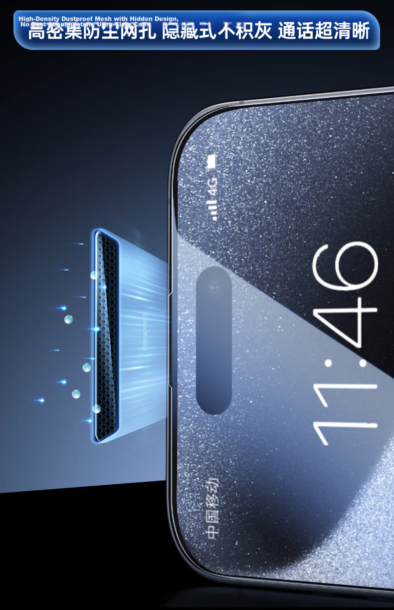 Smorss [2-Pack 28° Privacy] Tempered Glass Screen Protector for iPhone 15, Dust-Free Installation, Anti-Spy, Anti-Fingerprint, Full-Screen Front Protection Film 10