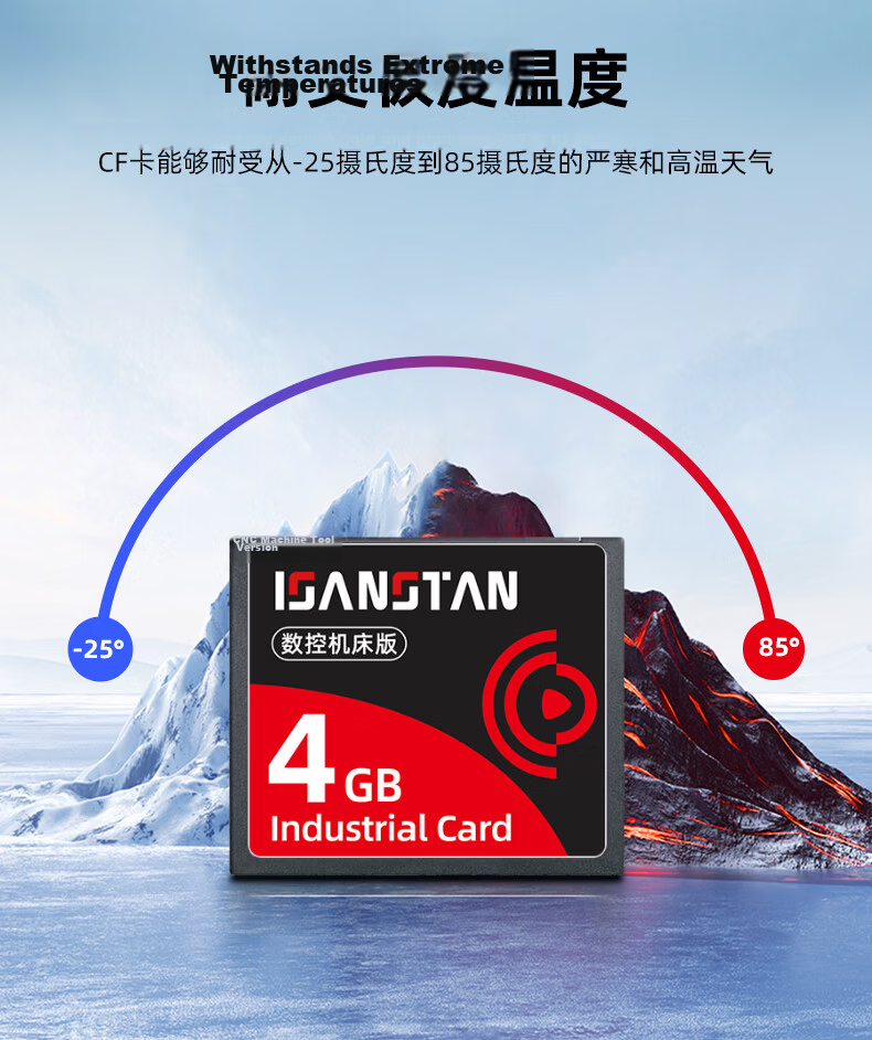 ISANSTAN Industrial CF Card 2G CNC Machine Fanuc CF Storage Card Mitsubishi M70 Siemens Frank FANUC System Machining Center CNC Advertising Machine Storage Card 8