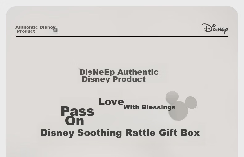 Disney Newborn Welcome Gift Set Baby Gift Box Infant Gift Full Moon Gift Teether Rattle 1