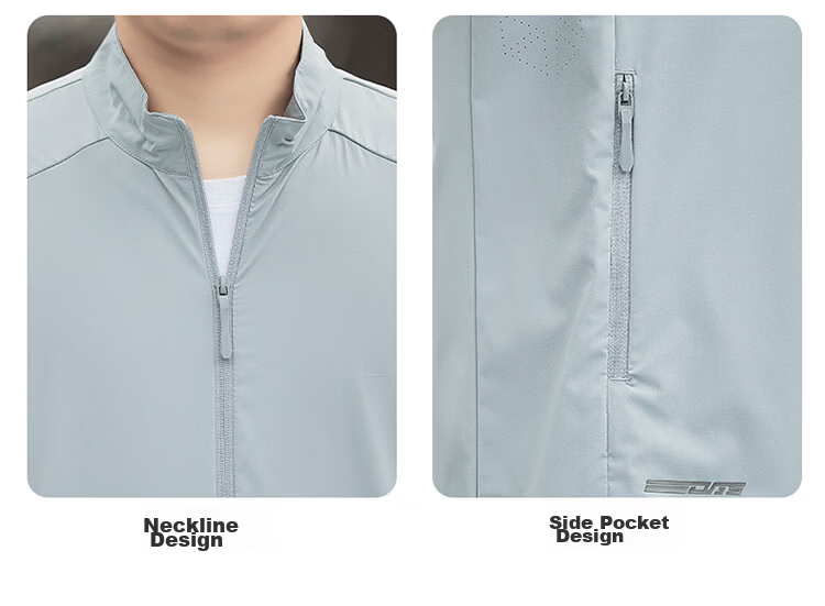 ROMON Men's Sunscreen Jacket Summer Ice Silk Breathable Skin Jacket Outdoor Quick-Dry Shirt Men's 2631 Army Green 3XL 4
