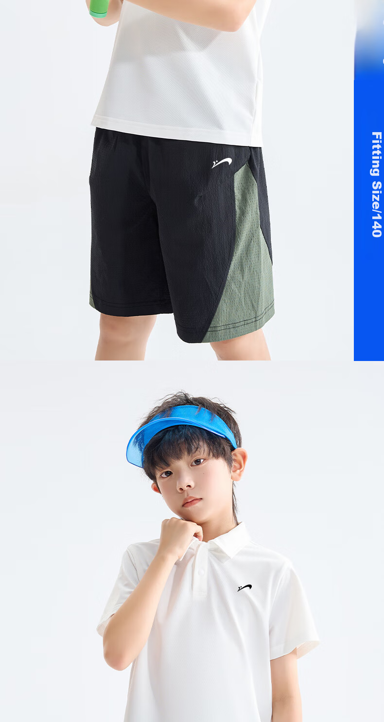 Guirenniao Kids Summer Set Boys Short Sleeve Polo Shirt Breathable Thin Two-Piece Sportswear 14