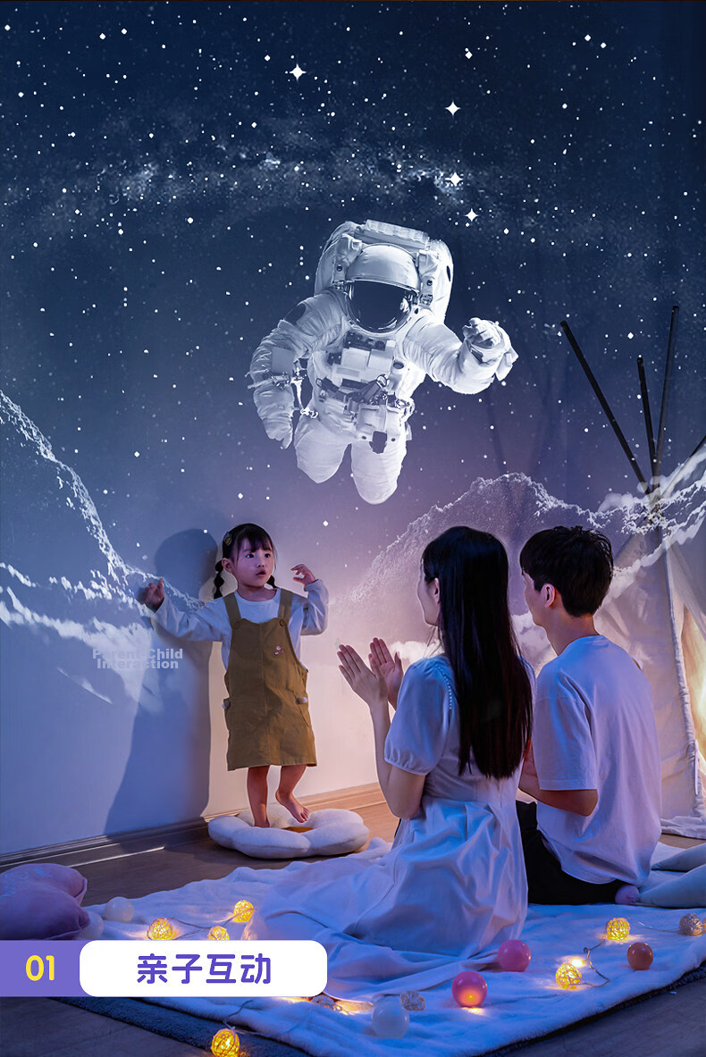 Wanhuo Starry Sky Night Light Bedroom Sleep Lamp Bedside Atmosphere Star Projection Lamp New Model 12
