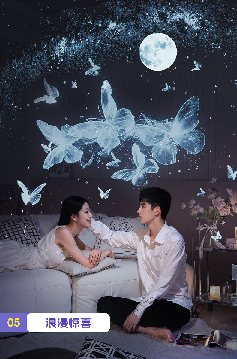 Wanhuo Starry Sky Night Light Bedroom Sleep Lamp Bedside Atmosphere Star Projection Lamp New Model 16