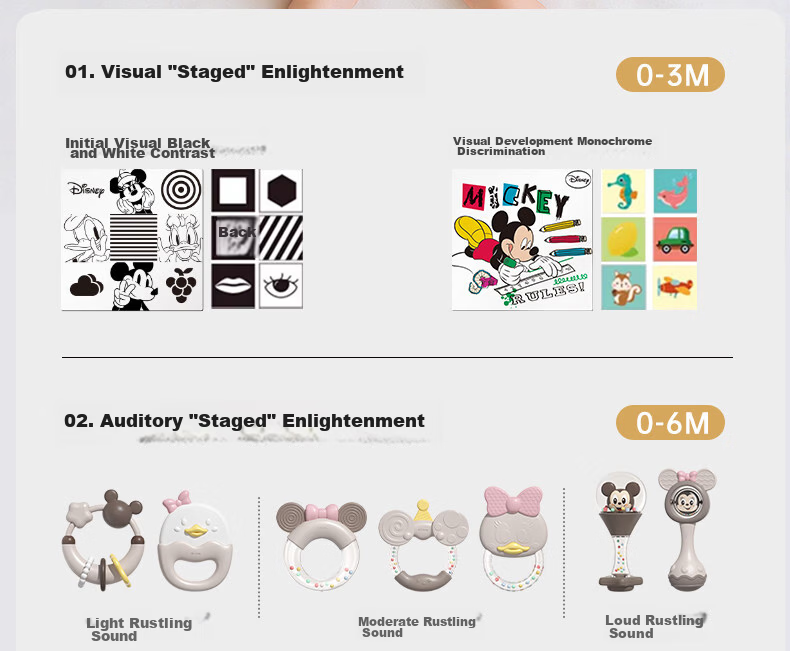 Disney Newborn Welcome Gift Set Baby Gift Box Infant Gift Full Moon Gift Teether Rattle 11