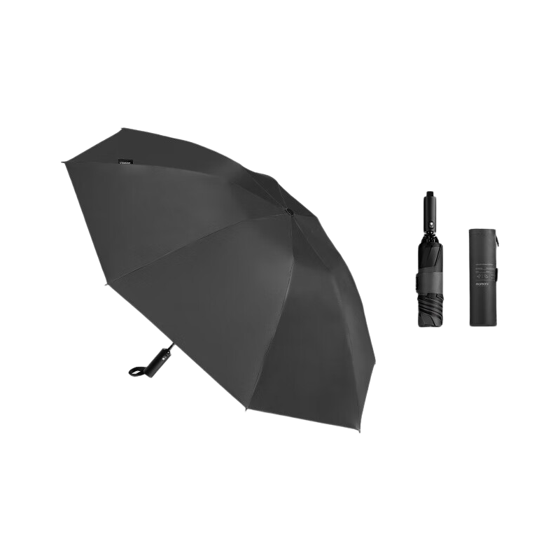 MAMORU Fully Automatic Umbrella with Memory Patch, No Folding Required, Dual-Use for Sun And Rain Protection, Windproof Business Umbrella in Black