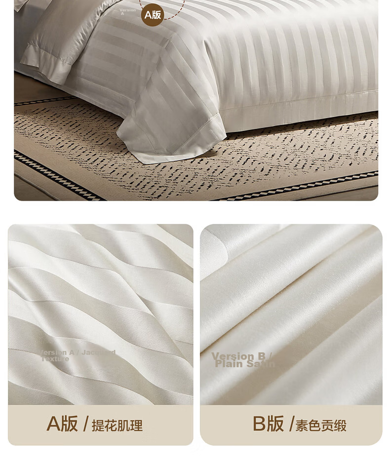 Shuixingjiafang Four-Piece Bedding Set, 100-Count Long-Staple Cotton, 100% Pure Cotton, Silky Duvet Cover And Bed Sheet, Double-Size Luxury High-End for 1.8m Bed, Garden Style 12