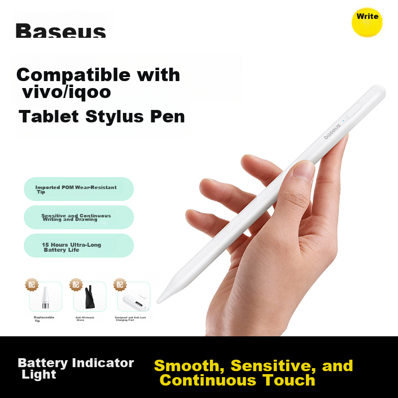 Baseus Compatible Vivo Pencil3 Stylus Pen for Vivo Pad6/5Pro/iQOO Pad Capacitive Pen IQOO Pencil Universal Magnetic Drawing Stylus Pen