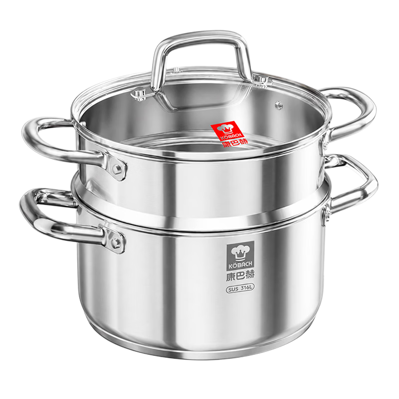 Kambach German Series 316L Thickened Stainless Steel Multifunctional Double-Layer Steamer Pot Large Capacity Dishwasher Safe