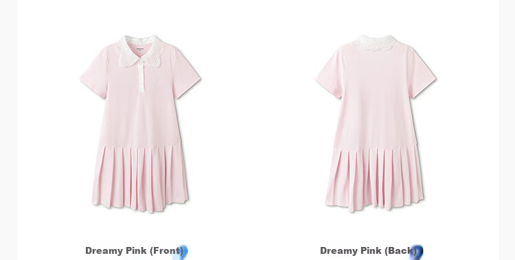 Balabala Girls Dress Children's Dress 2026 Summer Big Kids Academy A-line POLO Dress Sweet 13