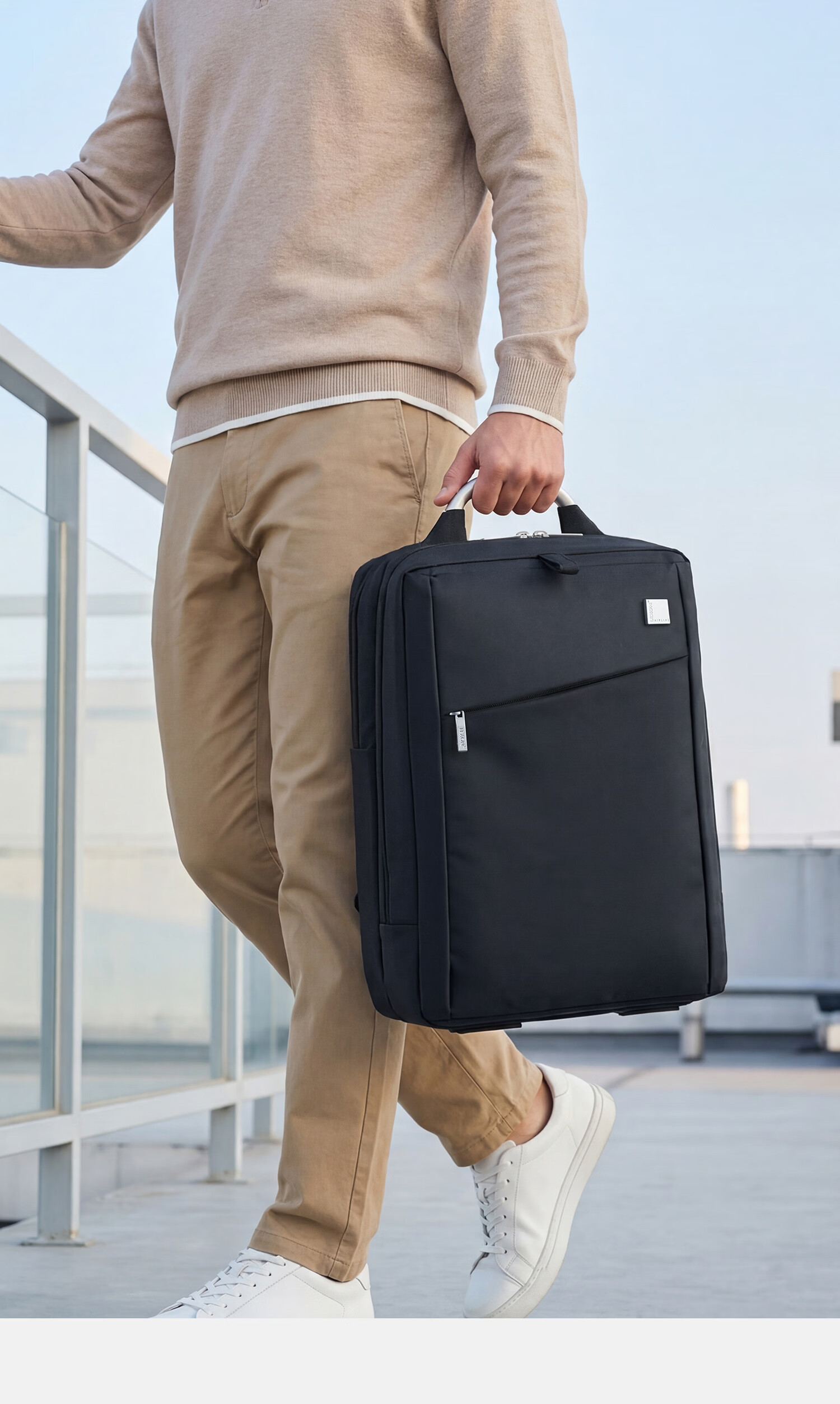 LEXON Laptop Backpack, 15.6-Inch Double Compartment Large Capacity School Bag for Men And Women, Taiweike Paper Bag, White 5